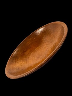 A Beautiful English 19th Century Fruitwood Plate. Very nice Patina