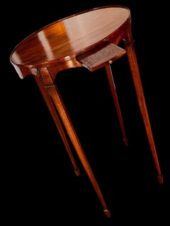 A Beautiful English 19th Century Oval Mahogany Kettle Stand
