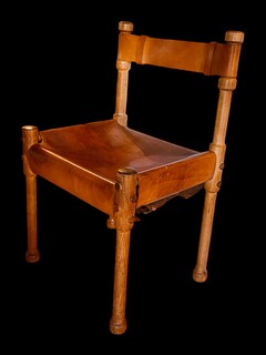 A Mid-20th Century Leather Chair having a beautiful Patina