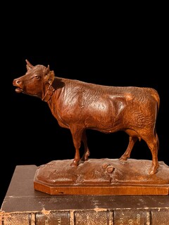 An End 19th Century Swiss Black Forest Cow