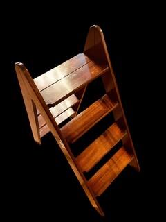 An English 19th Century Mahogany Double Library Step.