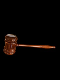 An English 19th Century Rosewood Gavel.