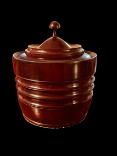 An English Antique Mahogany Tobacco Jar.