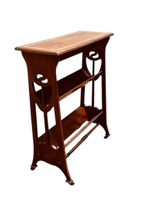An English Arts and Crafts Mahogany Book Trough