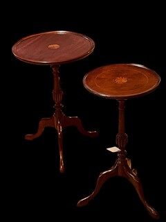 Two English Edwardian Mahogany Wine Tasting Tables.